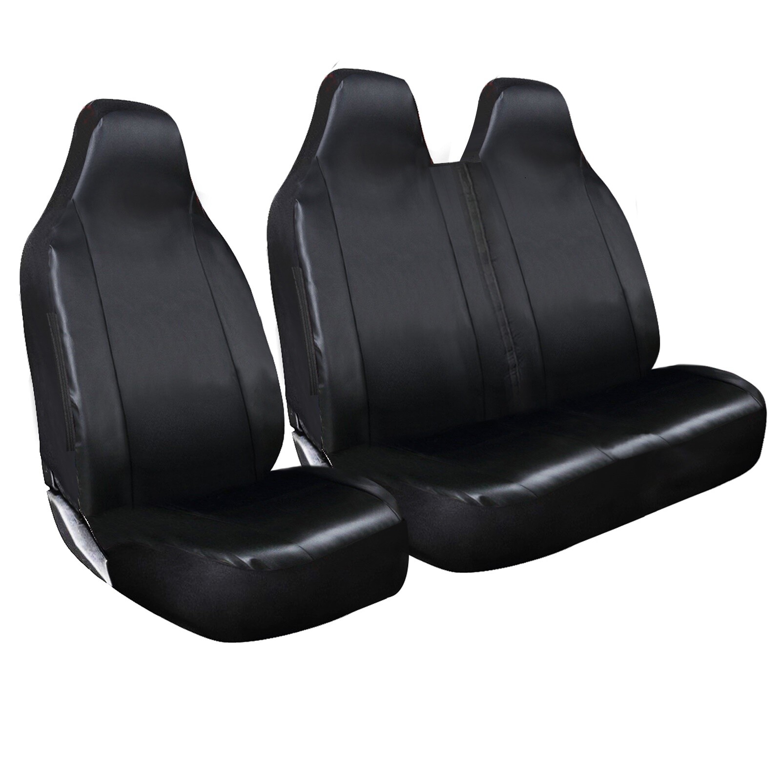 Funda de asiento de furgoneta Shield Autocare © resistente al agua con aspecto de cuero negro 2+1 -