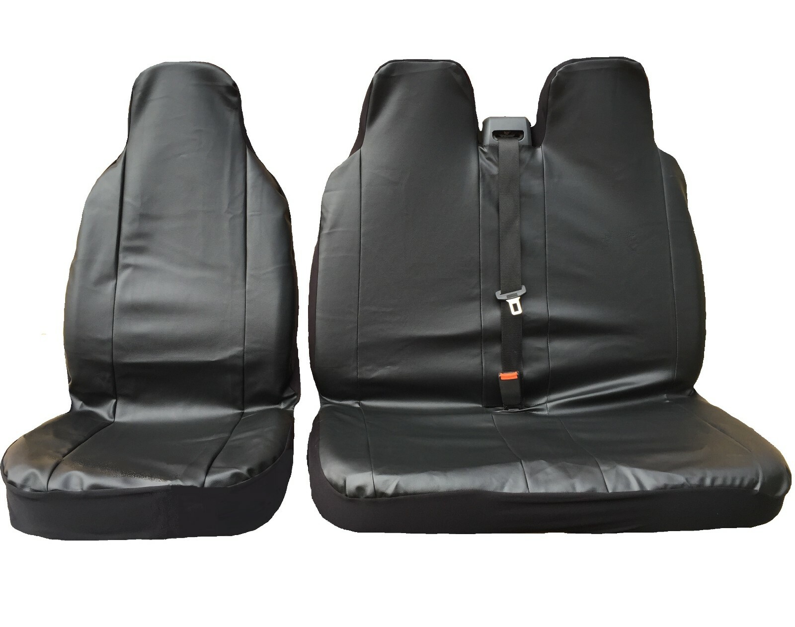 Funda de asiento de furgoneta Shield Autocare © resistente al agua con aspecto de cuero negro 2+1 - - Image 2