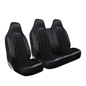 CUBIERTAS DE ASIENTO DELANTERAS DE CUERO DIAMANTE ACOLCHADO DE ALTA RESISTENCIA PERSONALIZADAS PARA FORD TRANSIT-
