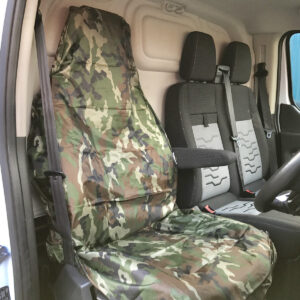 Cubierta de asiento individual verde camuflado de alta resistencia 100 % impermeable protección con respaldo de goma-