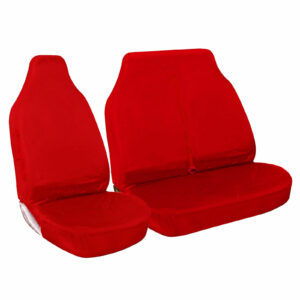 Protector Autocare © Cubiertas de asiento de furgoneta rojas resistentes al agua 2+1 con respaldo de goma-