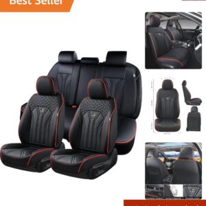 5-Seat Leather Automotive Seat Protectors - Full Protection, Durable & Elegant