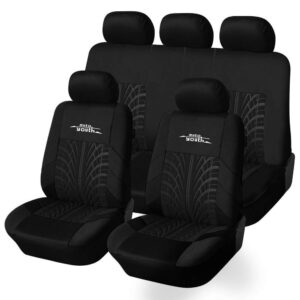 Juego completo de fundas de asiento de coche AUTOYOUTH ajuste universal protectores de asiento de coche orugas de neumáticos-