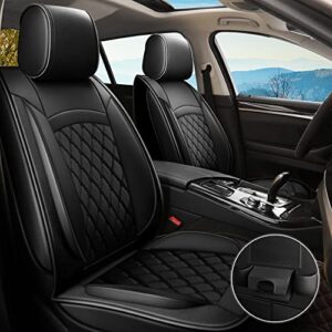 Juego completo de fundas de asiento automotrices de imitación MARVLOSV MV-03 con organizador - negras-