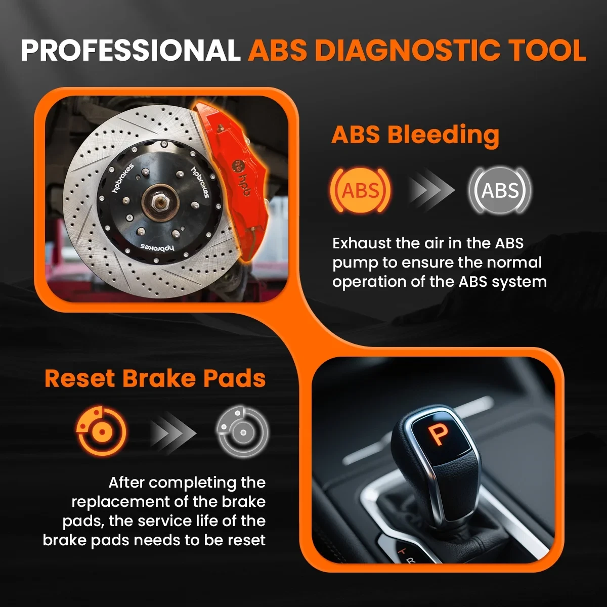 Escáner automotriz OBD2 ABS SRS diagnóstico del motor ABS sangrado EPB prueba de batería- - Image 4