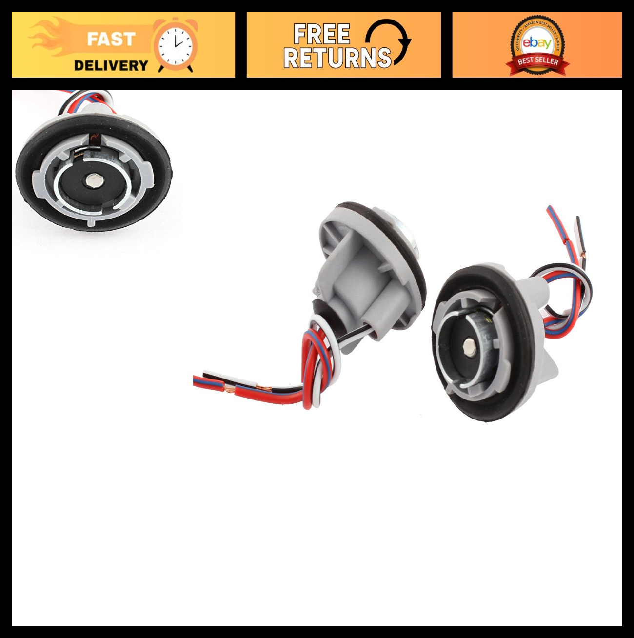 Cable conector enchufe luz 1156 2 piezas para bombillas LED automotrices, iluminación de automóviles-