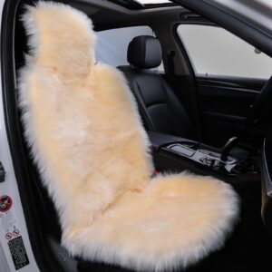 Funda de asiento de coche FLMAIPU - Cojín de asiento de coche suave y difuso mullido para...-