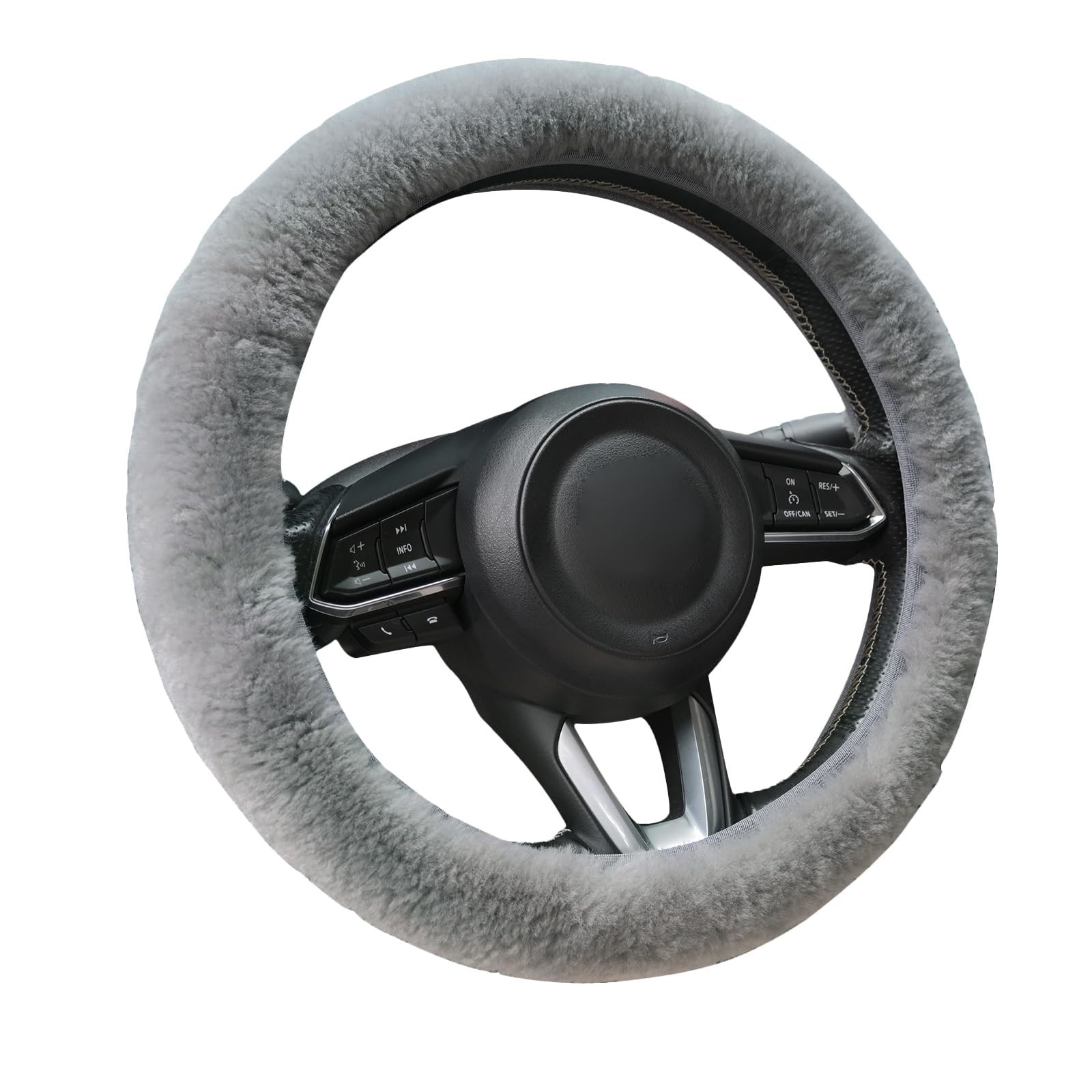 Cubierta AEGIS Piel de Oveja Cubierta Volante Premium Lujo AUS Genuino Merino...-