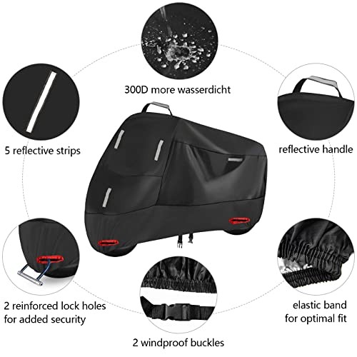 Funda Moto Impermeable Exterior Interior, 300D Oxford Moto Scooter Ciclomotor- - Image 2