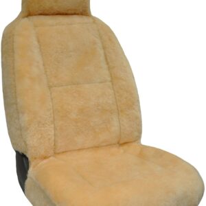 Funda de asiento de coche Eurow Australian Merino piel de oveja, felpa ajuste universal para Mos...-