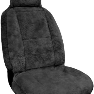 Funda de asiento de coche Eurow Australian Merino piel de oveja, felpa ajuste universal para Mos...-