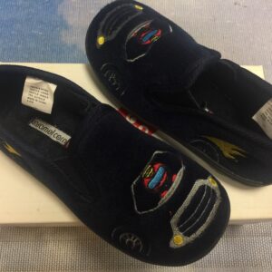 Ragg Boy Navy Car Machine Washable Slip-On Slipper ToddlerSize 10