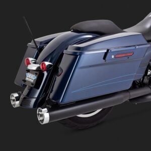 Cordones redondos Vance & Hines Touring Monster negros con puntas cromadas 95-16 Touring-