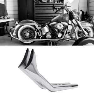 Sin cordones Upswept Fishtail para sistemas de escape dobles verdaderos Harley Davidson Softail-
