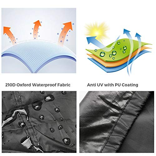 Funda Impermeable Moto, XL Cubierta Moto Resistente a Arañazos 210D Oxford- - Image 3