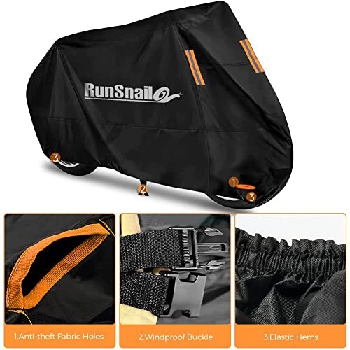 Funda Impermeable Moto, XL Cubierta Moto Resistente a Arañazos 210D Oxford- - Image 4