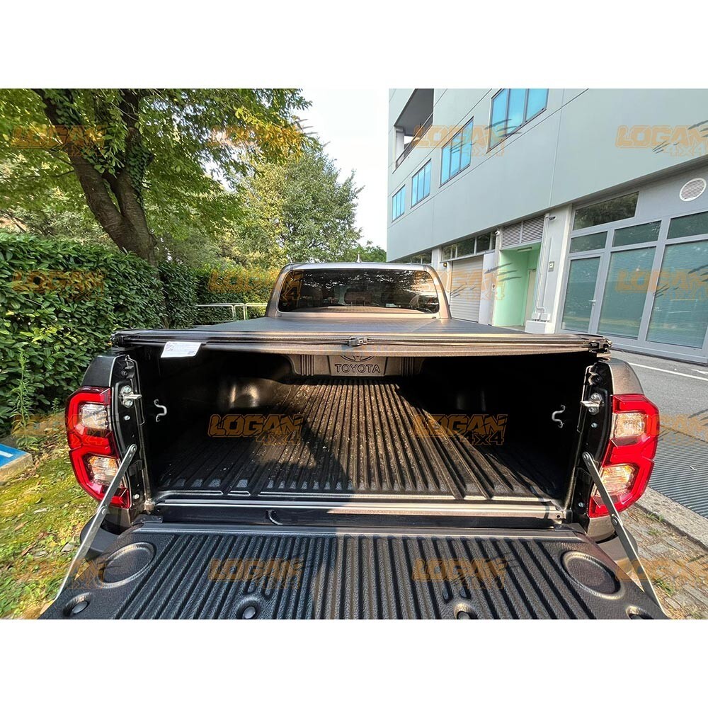 Tonneau Cover pour Toyota Hilux 2015-2025 Couvre Benne TOTAL BLACK Bâche Souple - Image 5