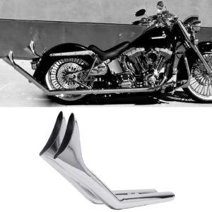 Sin cordones Upswept Fishtail para sistemas de escape dobles verdaderos Harley Davidson Softail,-