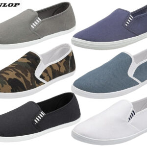 Zapatos sin cordones de lona Dunlop para hombre ligeros cómodos informales para gimnasio -