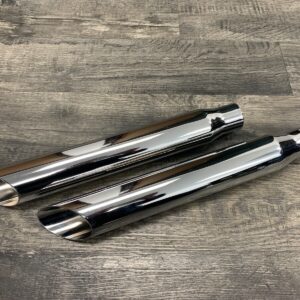 Deflector mecánico MAC 18" 1.75" ID silenciador corte corte cromo sin cordones-