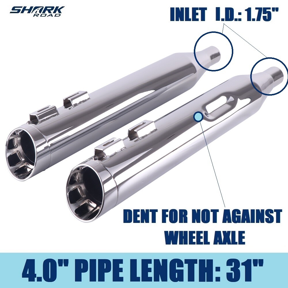 Silenciadores antideslizantes SHARKROAD 4.0 para escape Street Glide 95-16- - Image 3