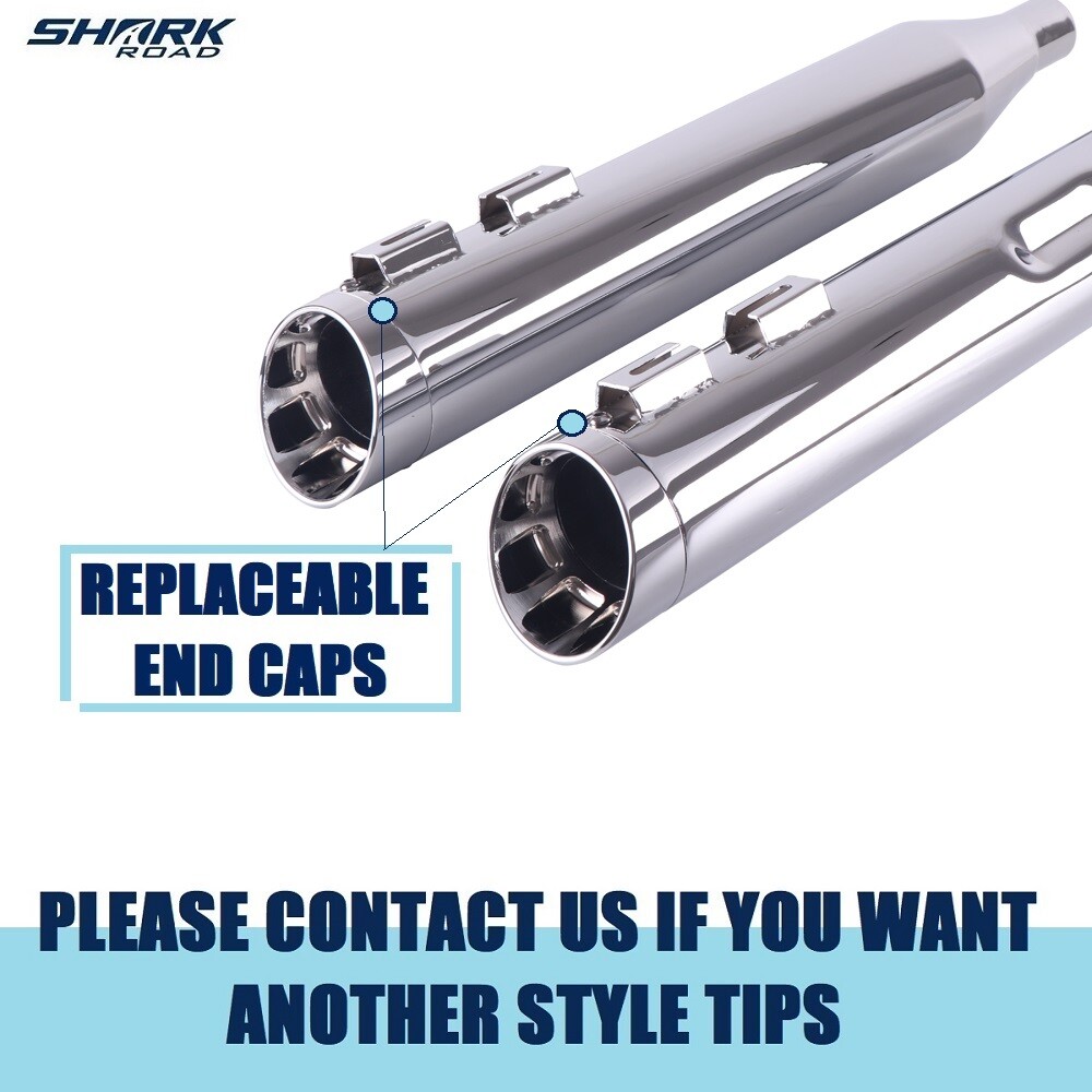 Silenciadores antideslizantes SHARKROAD 4.0 para escape Street Glide 95-16- - Image 4