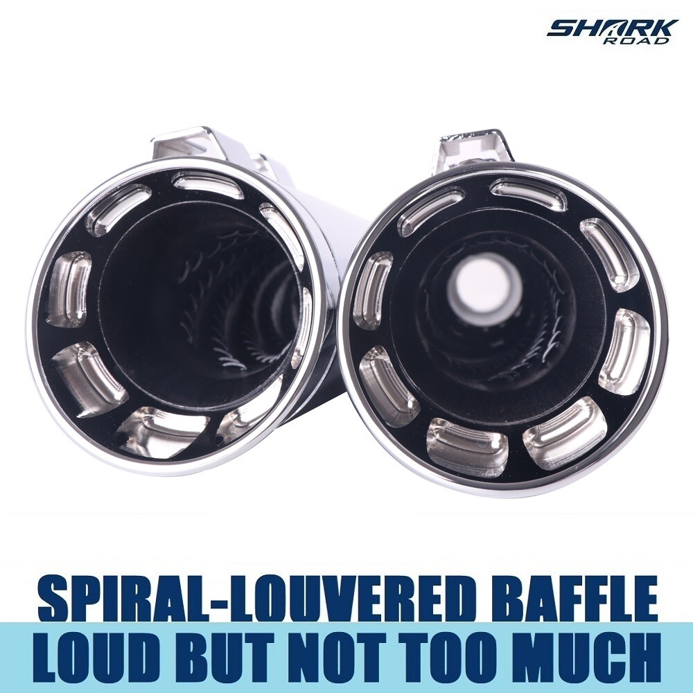 Silenciadores antideslizantes SHARKROAD 4.0 para escape Street Glide 95-16- - Image 5