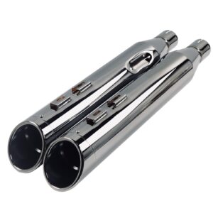 Silenciadores deslizables cromados quemados quemados de 4,5"" para escape Harley Touring modelos 95-16-