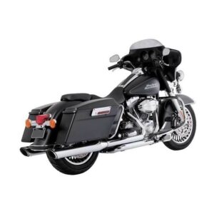 Cordones redondos Vance & Hines Twin Slash cromados para Harley-Davidson Touring 95-16-