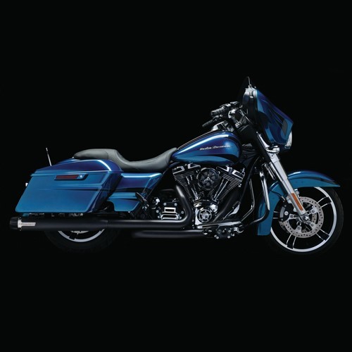 Crusher Performance Kuryakyn Maverick 4" Slip-ons Negro 95-16 Touring FLH/FLT-