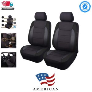 car seat Covers Quality Carbon Fiber Air Mesh Fabric Sport Low High Back Buck...
