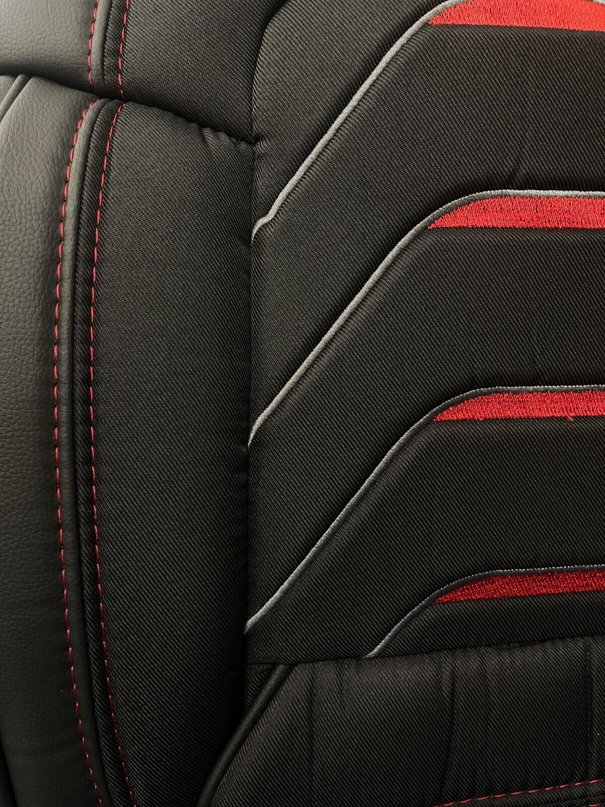FUNDAS DE ASIENTO A MEDIDA PARA NISSAN NV400 2012-2022 TELA JACQUARD Y CUERO ARTÍSTICO- - Image 3