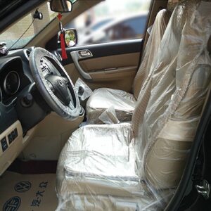 Cubiertas de asiento de coche de plástico desechables 10 piezas cubierta de vehículo valet roll protector-