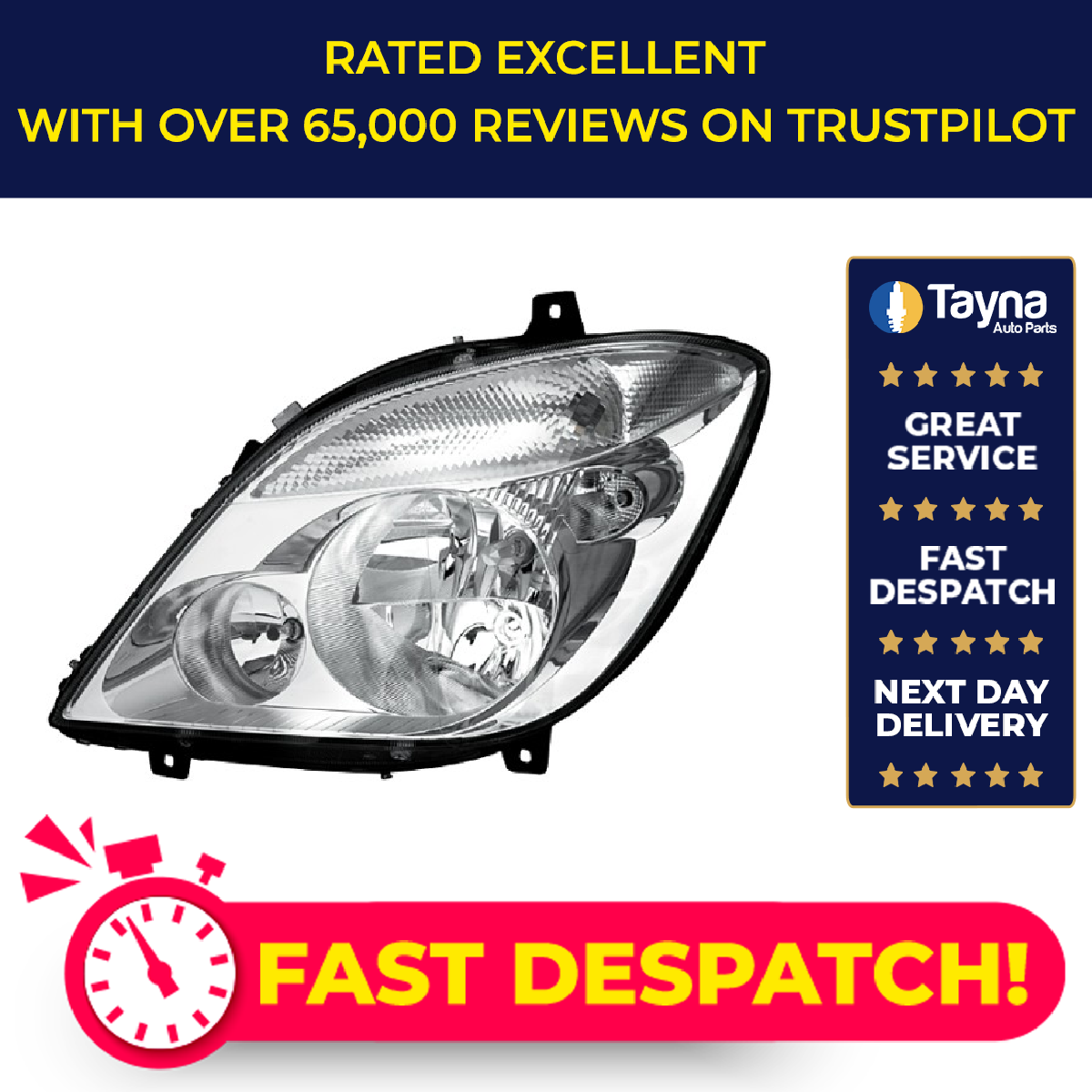 Faro Faro Izquierdo 1LB247012-031 Hella 9068200361 A9068200361 E110881 Nuevo-