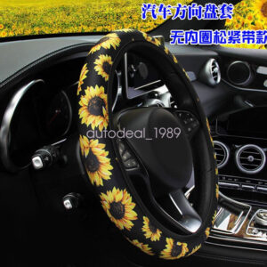 Neoprene Sunflower Universal Automotive Car Steering Wheel Cover Anti Slip