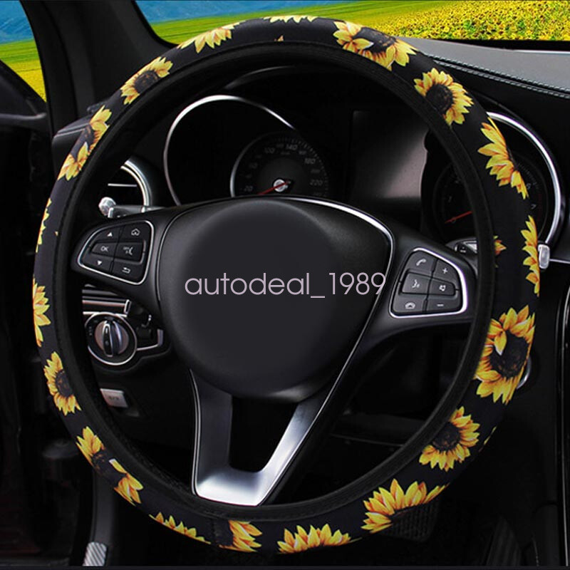 Neoprene Sunflower Universal Automotive Car Steering Wheel Cover Anti Slip - Image 4