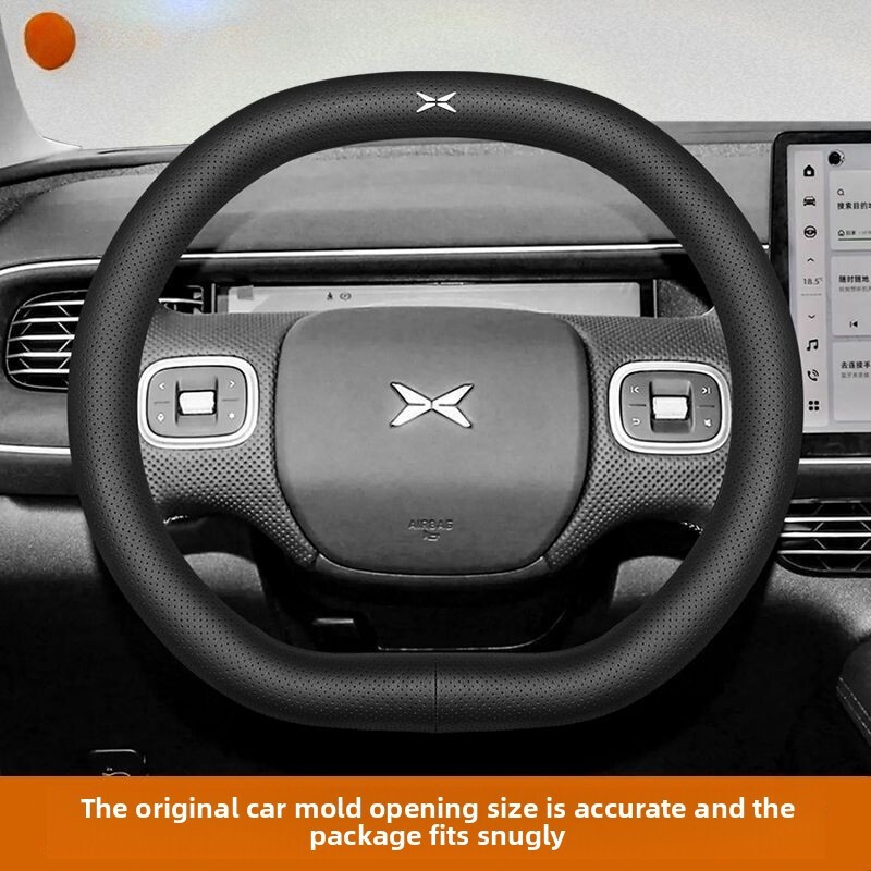 2024 Original Leather Car Steering Wheel Covers Trim For XPeng G6 Breathable - Image 2