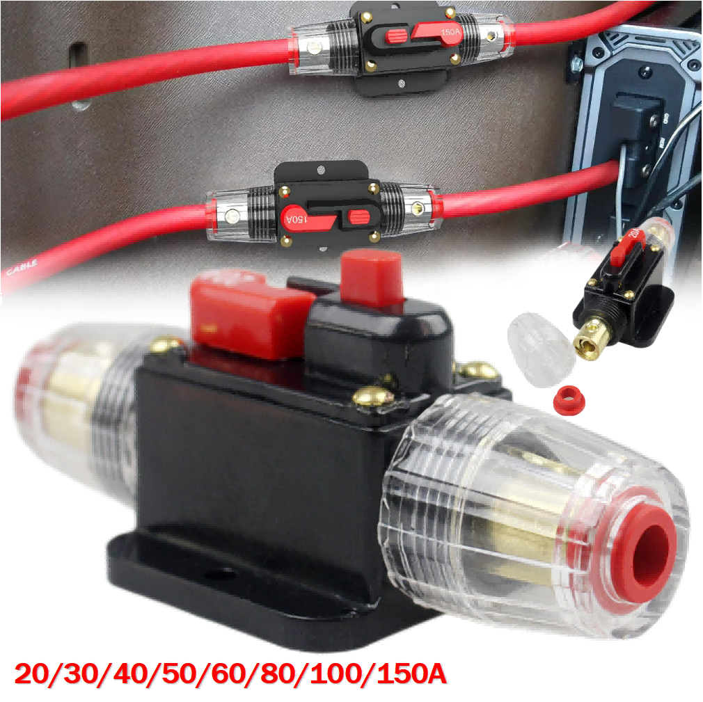 Disyuntor 20-150AMP Batería Doble IP67 12V-24V Fusible Manual Restablecimiento Impermeable-