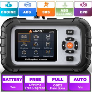 Escáner automotriz OBD2 ABS SRS diagnóstico del motor ABS sangrado EPB prueba de batería-