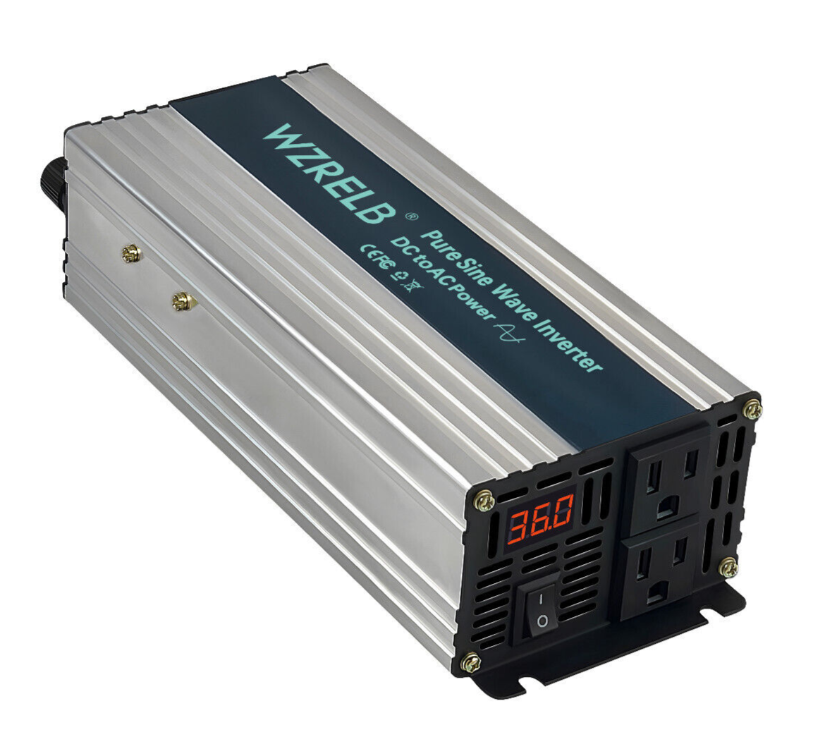 Inversor de onda sinusoidal pura 1000 W 36 V a 240 V convertidor de energía camión hogar automóvil solar- - Image 3