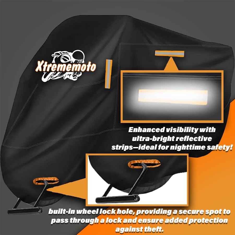 Funda Moto Impermeable Exterior, Tela Oxford Resistente- - Image 4