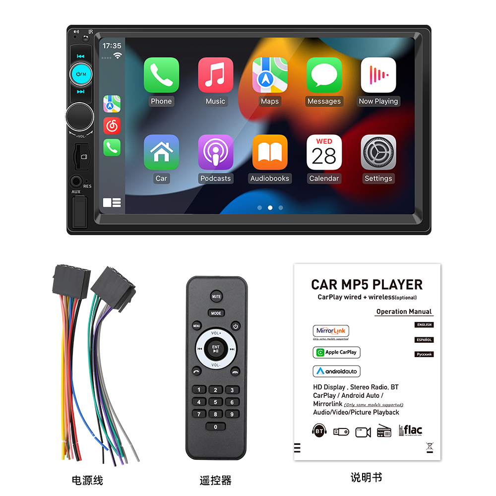 Radio 2 Din Automotriz Android Auto Carplay Pantalla Automática Radio Usb Bluetooth- - Image 4