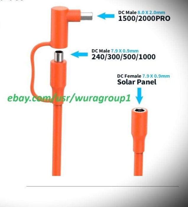 Cable de extensión de alimentación de 30' 8 mm para central solar Bleti Jackery MxOk Yeti- - Image 4