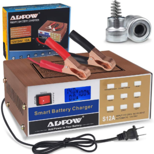 Cargador de batería de 12 voltios 12V 24V 12A automotriz inteligente coche ciclo profundo carga de batería-