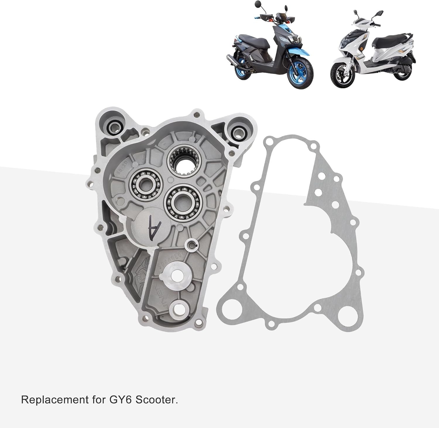 GOOFIT Cubierta de cárter de moto con junta a juego repuesto para GY6 Scoo- - Image 5