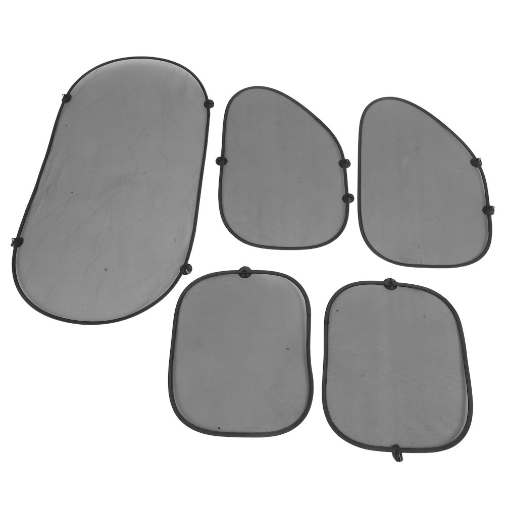 5 PIEZAS Parasol para Parabrisas de Coche Cubierta Trasera Ventana Malla Parasoles Automotrices- - Image 2
