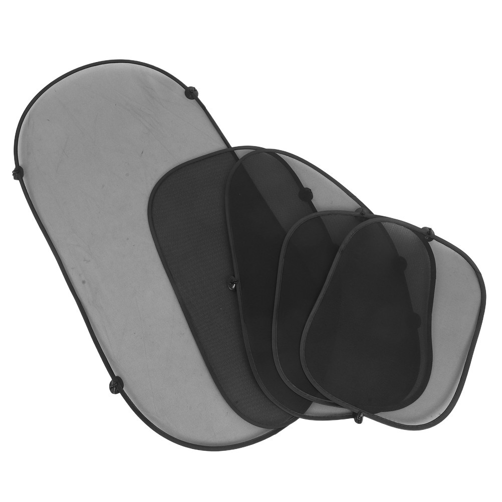 5 PIEZAS Parasol para Parabrisas de Coche Cubierta Trasera Ventana Malla Parasoles Automotrices- - Image 3