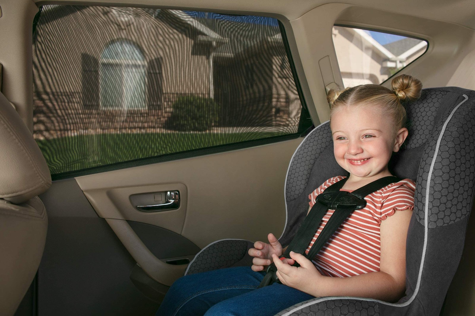 Pertallas de ventana traseras para niños de coche para bebé (paquete de dos) - elásticas y- - Image 3