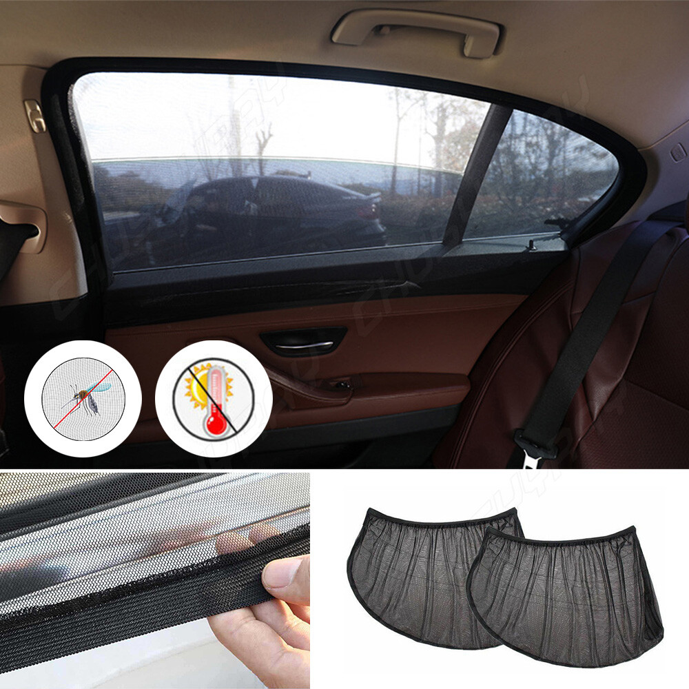 Cubierta parasol ventana lateral trasera coche visera malla protector parasoles protección UV- - Image 2