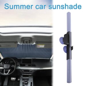 Car Retractable Windshield Sunshades Suction Cups Folding Front Rear Sun Sh G4X8